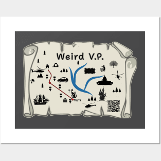 Weird V.P. Map Shirt Posters and Art